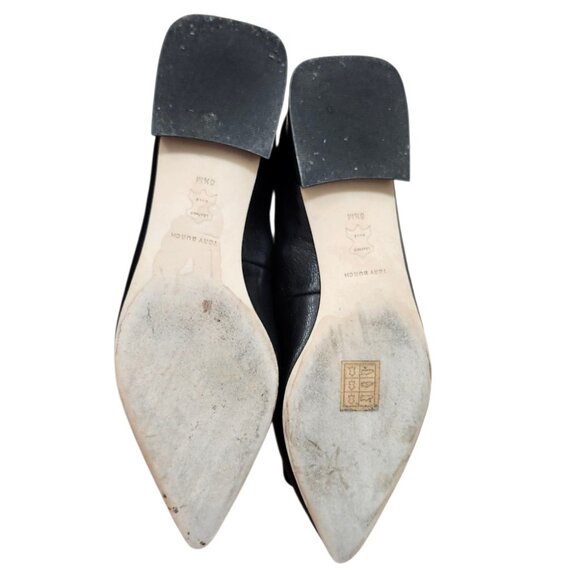 Tory Burch Georgia Point Toe Black Water Snake Heels Flats 6.5 - Picture 12 of 13